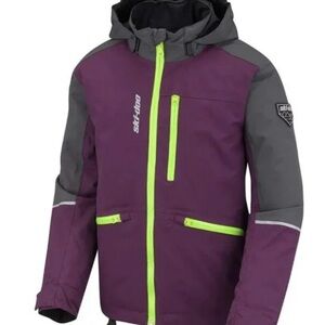 Ski-Doo Kids Purple and Gray Puffer Jacket